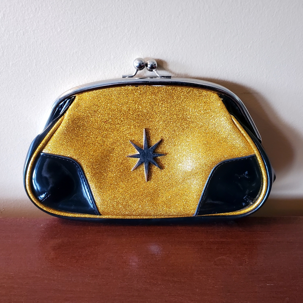 Gold and Black Women's Clutch